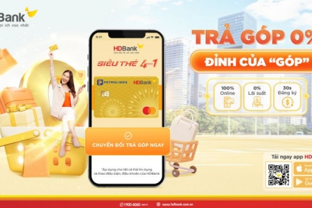 Thoải mái mua sắm với tính năng chuyển đổi trả góp 0% lãi suất từ HDBank