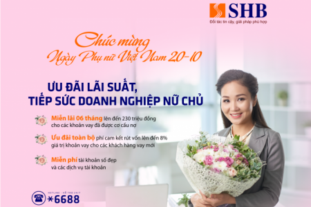 SHB tiếp tục ưu đãi lãi suất vay, nâng bước doanh nghiệp nữ chủ