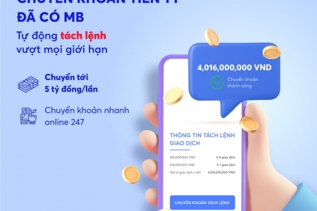 MB ra mắt tính năng “Tách lệnh tự động” trên App MBBank