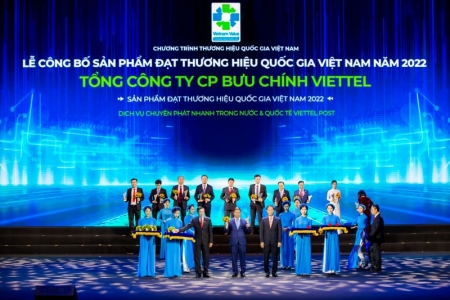 Viettel Post - Doanh nghiệp chuyển phát duy nhất có sản phẩm đạt Thương hiệu Quốc gia 05 năm liên tiếp