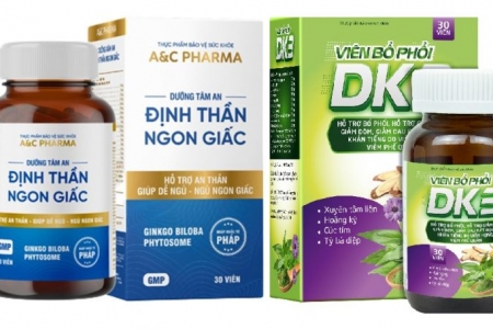 TPBVSK Viên Bổ phổi DK3 và Dưỡng Tâm An Định Thần Ngon Giấc vi phạm quy định của pháp luật về quảng cáo