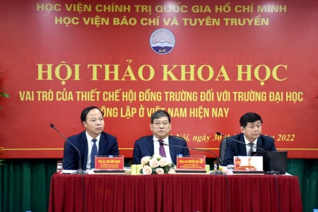 Hội thảo khoa học “Vai trò của thiết chế Hội đồng trường đối với trường đại học công lập ở Việt Nam hiện nay”