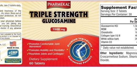 Thực phẩm bảo vệ sức khỏe Pharmekal ® Triple strength Glucosamine 1500MG quảng cáo gây hiểu nhầm như thuốc chữa bệnh