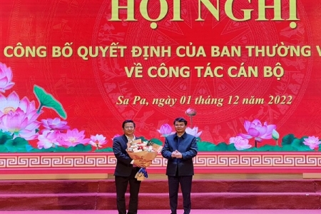 Lào Cai: Điều động Chủ tịch Ủy ban nhân dân huyện Bảo Yên giữ chức Phó Bí thư thị uỷ Sa Pa