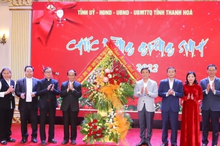 Lãnh đạo tỉnh Thanh Hóa gặp mặt chức sắc Công giáo nhân dịp Giáng sinh năm 2022