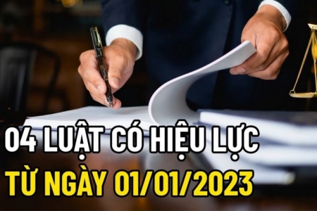 Năm mới 2023, bốn Luật và tám Nghị định có hiệu lực thi hành