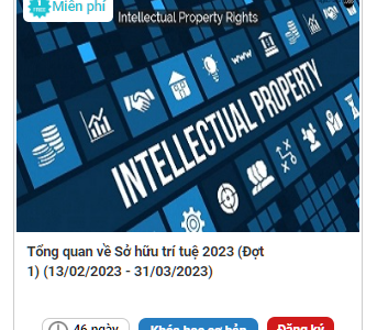 Đào tạo trực tuyến Tổng quan về Sở hữu trí tuệ năm 2023