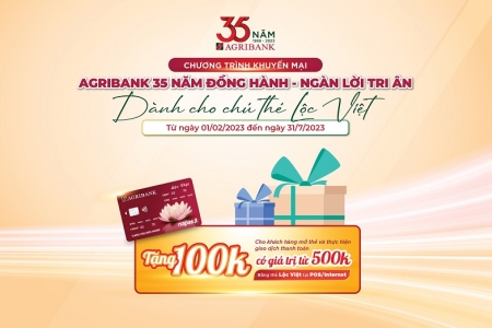 Nhiều chương trình khuyến mãi dành cho chủ thẻ Lộc Việt Agribank