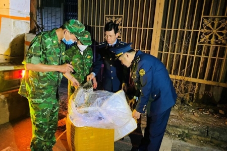 Quản lý thị trường Quảng Trị bắt giữ 1,7 tấn lòng lợn không đảm bảo an toàn thực phẩm trên đường đi tiêu thụ