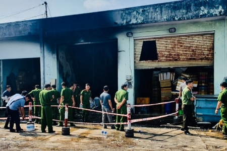 Hoả hoạn ở chợ cảng cá Quy Nhơn