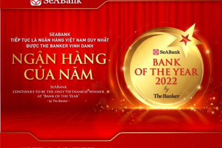 SeABank được vinh danh giải thưởng Ngân hàng tốt nhất Việt Nam 2022