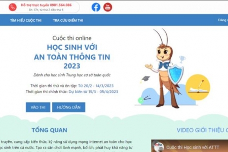 Cuộc thi “Học sinh với An toàn thông tin 2023” sẽ thu hút khoảng 1 triệu học sinh tham gia