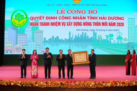 Thủ tướng dự Lễ công bố Hải Dương hoàn thành xây dựng nông thôn mới