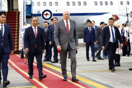 Sáng nay, Chủ tịch nước và Phu nhân chủ trì lễ đón Toàn quyền Australia