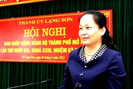 Thành ủy Lạng Sơn tổ chức Hội nghị Ban Chấp hành lần thứ mười hai