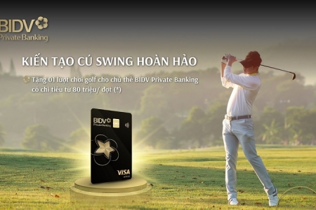 Tặng 3 lượt chơi golf miễn phí cho chủ thẻ BIDV Private Banking