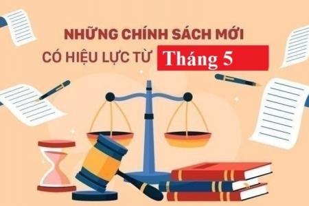 Những chính sách mới có hiệu lực từ tháng 5/2023