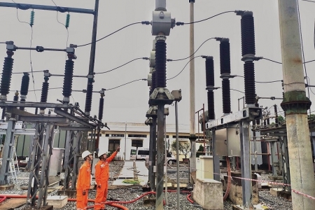 Đóng điện dự án xây dựng đường dây 110kV Lập Thạch - Tam Dương giai đoạn 1