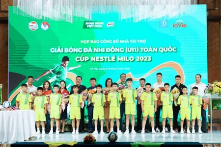 Nestlé MILO tiếp tục là nhà tài trợ chính thức Giải Bóng đá nhi đồng (U11) toàn quốc