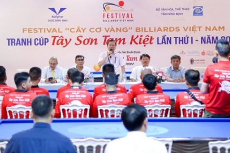 Bình Định: Khai mạc Festival Cây cơ vàng Billiards - Cúp “Tây Sơn Tam Kiệt 2023”