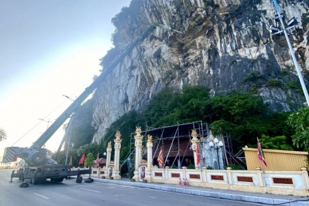 Hoàn thành xử lý các điểm có nguy cơ sạt lở trên núi Bài Thơ trước 10/6