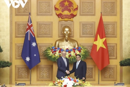 Thủ tướng Phạm Minh Chính chủ trì lễ đón Thủ tướng Australia