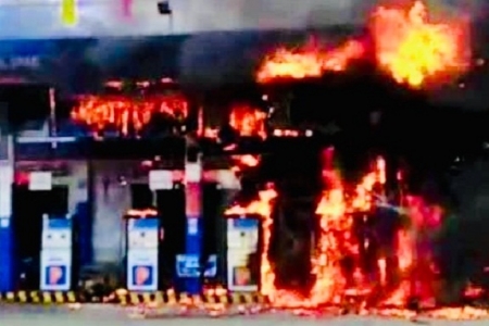 Bình Định: Cháy cây xăng ở TP. Quy Nhơn
