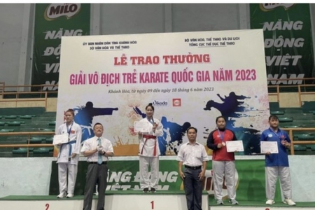 Karate Thanh Hóa giành 21 huy chương tại Giải Vô địch trẻ 2023