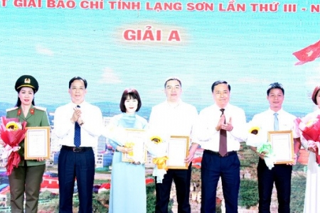 Lạng Sơn: Trao Giải Báo chí lần thứ 3