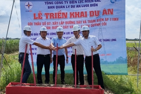 Triển khai thi công dự án Đường dây và TBA 110kV Quỳnh Côi