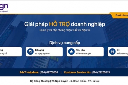 Hệ thống Vsign hỗ trợ các doanh nghiệp XNK có nhu cầu xin cấp giấy chứng nhận xuất xứ hàng hóa