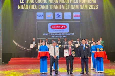 Dai-ichi Life Việt Nam vinh dự đạt danh hiệu “Top 10 Nhãn hiệu nổi tiếng Việt Nam 2023”