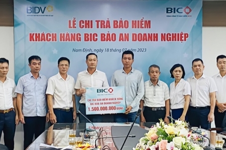 BIC chi trả 1,5 tỷ đồng bảo hiểm BIC Bảo An Doanh Nghiệp tại Nam Định