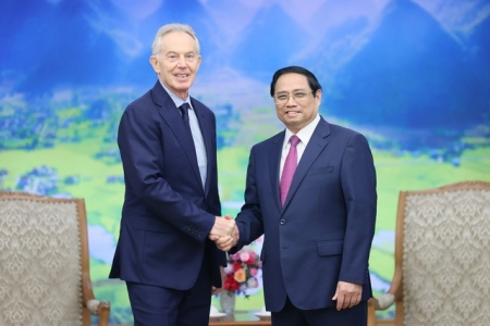 Thủ tướng tiếp Chủ tịch điều hành Viện Tony Blair vì sự thay đổi toàn cầu