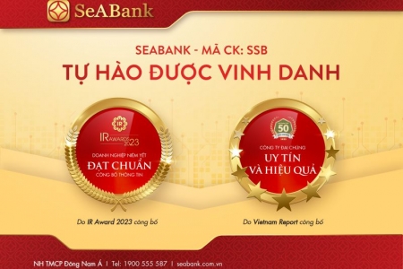 SeABank nhận giải thưởng Top 50 công ty đại chúng uy tín và hiệu quả