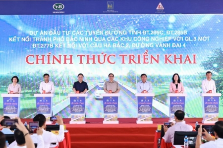 Thủ tướng dự lễ khởi công các dự án giao thông trọng điểm tỉnh Bắc Ninh