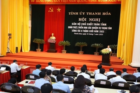 Hội nghị cán bộ chủ chốt toàn tỉnh Thanh Hóa triển khai các nhiệm vụ trọng tâm