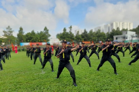 Công an TP.HCM khai mạc hội thi điều lệnh, quân sự, võ thuật và hội thao mở rộng năm 2023