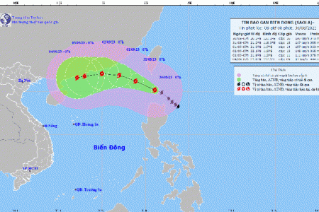 Siêu bão Sao La giật cấp 17 tiến vào Biển Đông vào chiều tối nay