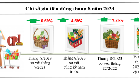 Kon Tum: Chỉ số giá tiêu dùng tháng 8 tăng 0,59% so tháng trước