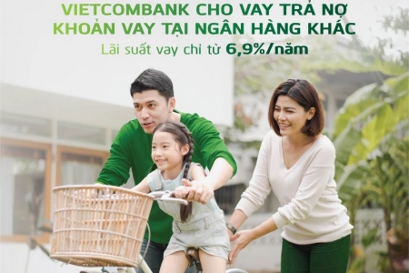 Khách hàng có thể vay vốn tại Vietcombank để trả nợ tại ngân hàng khác