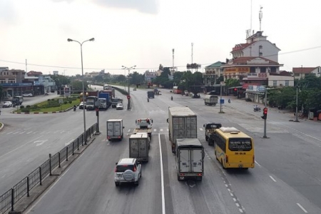 Hải Dương thi công sửa chữa quốc lộ 5 đoạn qua huyện Kim Thành