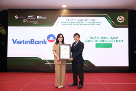 VietinBank xuất sắc giành giải thưởng Top 3 doanh nghiệp niêm yết có hoạt động quan hệ nhà đầu tư yêu thích nhất 2023