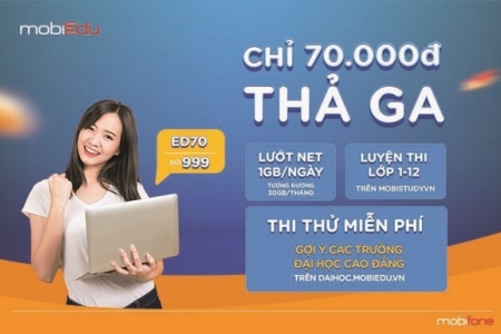 Học trực tuyến không giới hạn với bộ ba gói cước của mobiEdu