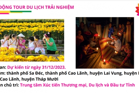 Đồng Tháp ra mắt 04 tour du lịch mới dịp Festival Hoa – Kiểng Sa Đéc