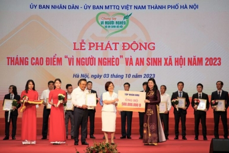 Tập đoàn BRG và SeABank ủng hộ 1 tỷ đồng cho “Quỹ vì người nghèo” của Thủ đô