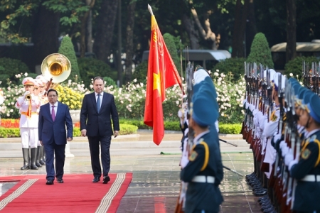 Thủ tướng Phạm Minh Chính chủ trì lễ đón, hội đàm với Thủ tướng Belarus