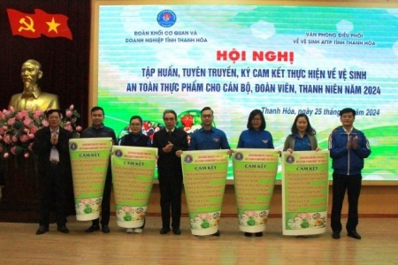 Thanh Hóa ký cam kết thực hiện pháp luật về ATGT và ATTP cho cán bộ, đoàn viên, thanh niên