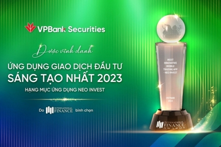 Giải thưởng “Ứng dụng giao dịch chứng khoán sáng tạo nhất 2023” gọi tên VPBankS