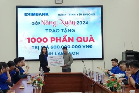 Lạng Sơn: Ngân hàng Eximbank trao tặng 1.000 phần quà nhân dịp Tết Nguyên đán Giáp Thìn năm 2024